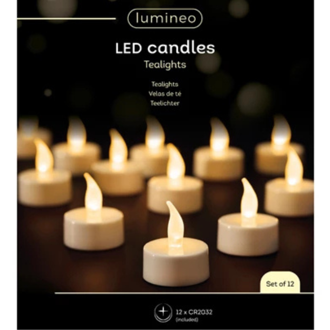 LED TEALIGHT PACK 12